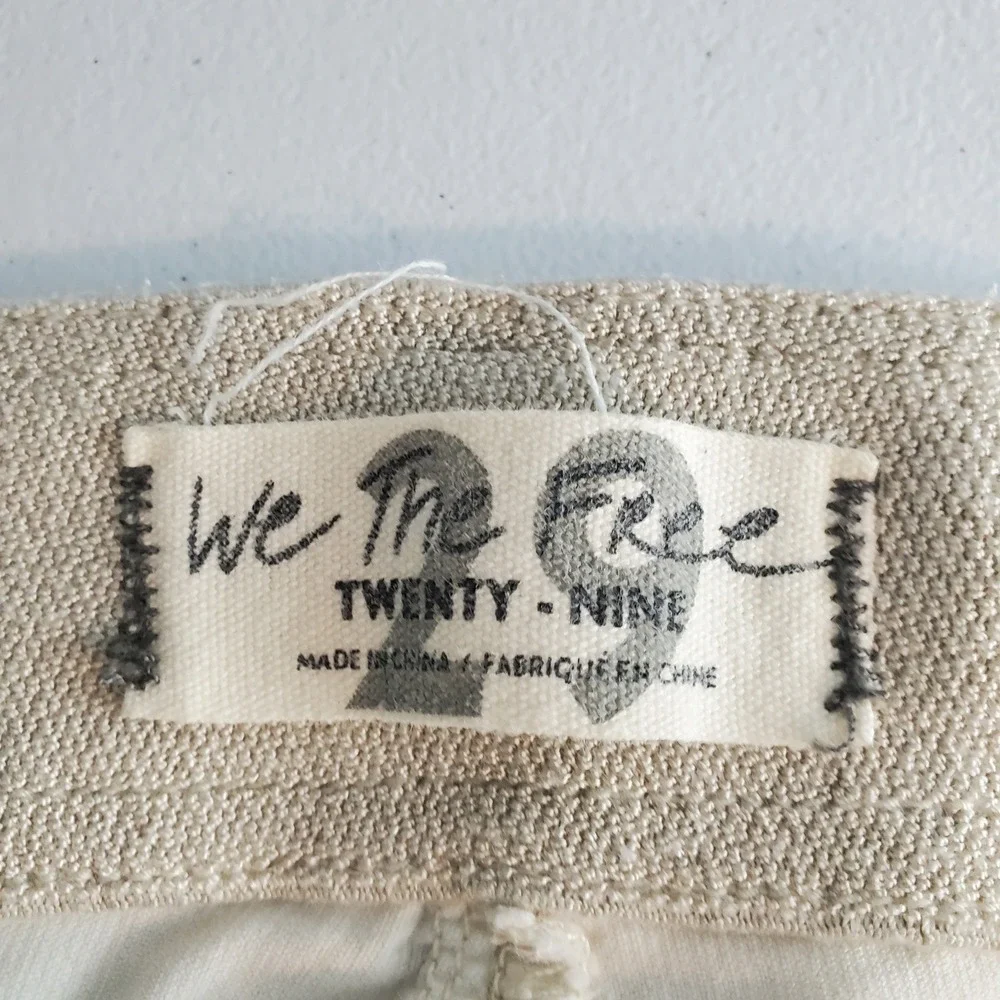 We The Free Free People Corduroy Flare Pants Cream Size 29 Boho Hippie Festival